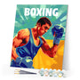 Paint by numbers kit Sport Poster Boxing Figured'Art