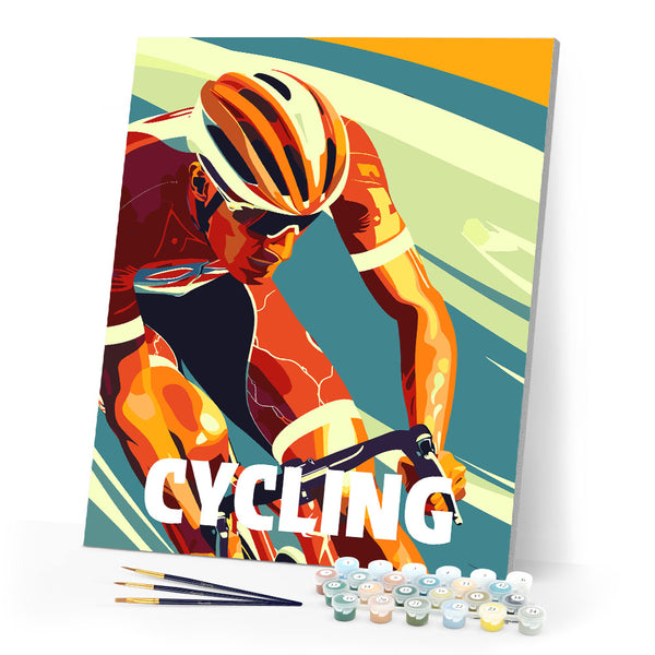 Paint by numbers kit Sport Poster Cycling Figured'Art