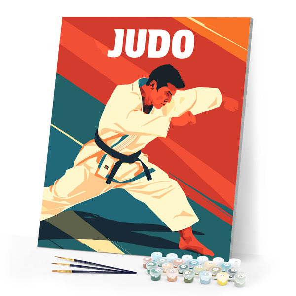 Paint by numbers kit Sport Poster Judo Figured'Art
