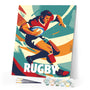 Paint by numbers kit Sport Poster Rugby Figured'Art