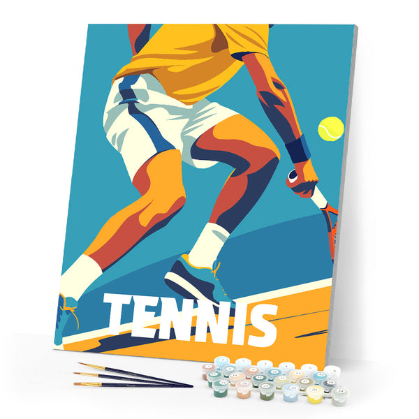 Paint by numbers kit Sport Poster Tennis Figured'Art