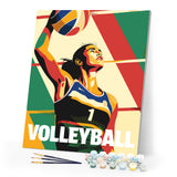 Paint by numbers kit Sport Poster Volleyball Figured'Art