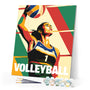 Paint by numbers kit Sport Poster Volleyball Figured'Art