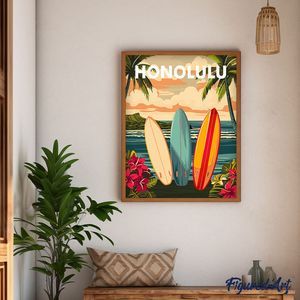 Travel Poster Honolulu