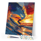 Paint by numbers kit Big Wave Surfing Figured'Art
