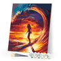 Paint by numbers kit Surf Girl and the Big Wave Figured'Art