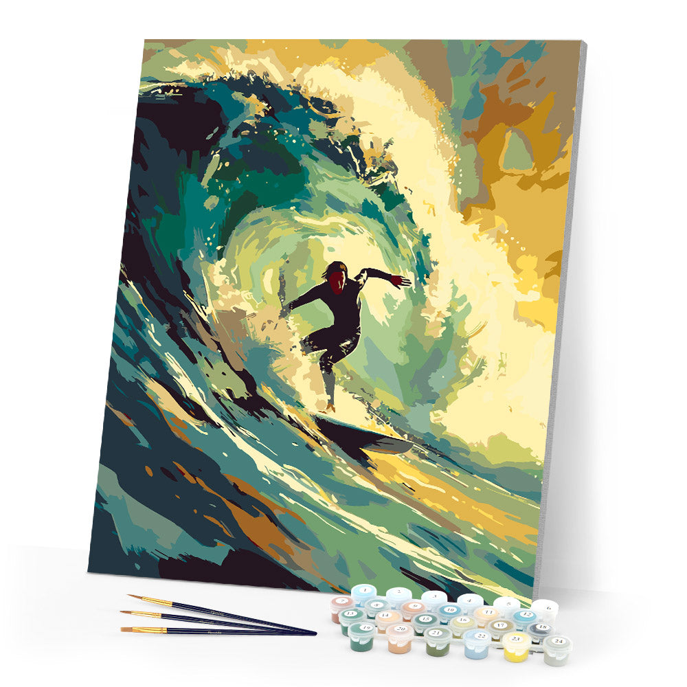 Paint by numbers kit Professional Surfer Figured'Art