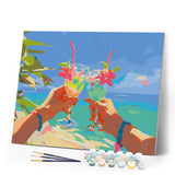Paint by numbers kit Beach Toast Figured'Art