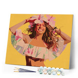 Paint by numbers kit Joyful Girl Figured'Art