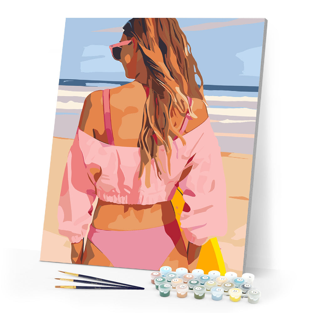 Paint by numbers kit Beach Day in Style Figured'Art