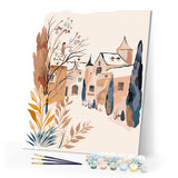 Paint by numbers kit Winter Village 1 Figured'Art