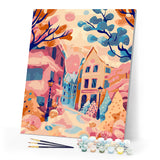 Paint by numbers kit Snowy Village 1 Figured'Art