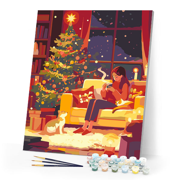 Paint by numbers kit Festive Evening Retreat Figured'Art