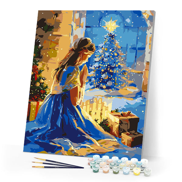 Paint by numbers kit Christmas Eve Prayer Figured'Art