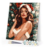 Paint by numbers kit Christmas Glam Girl Figured'Art