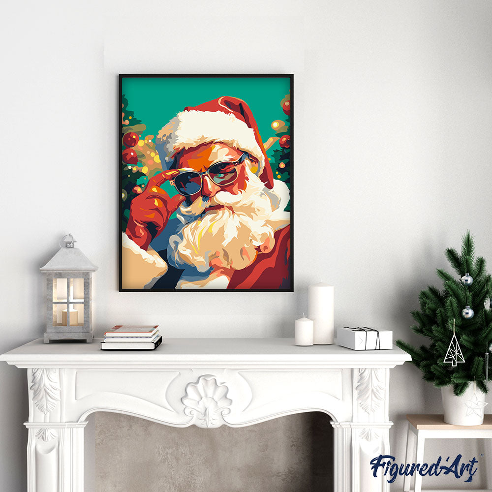 Paint by Numbers for adults - Cool Santa – Figured'Art