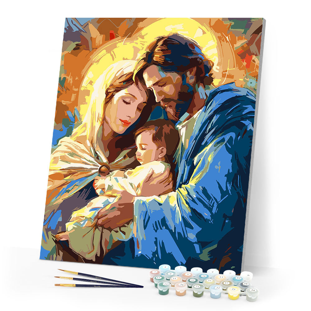 Paint by numbers kit Holy Family Figured'Art