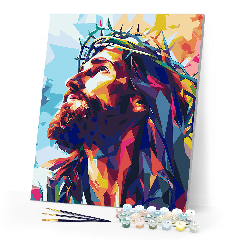 Paint by numbers kit Crowned Savior Figured'Art