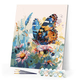 Paint by numbers kit Butterfly and Flowers Figured'Art
