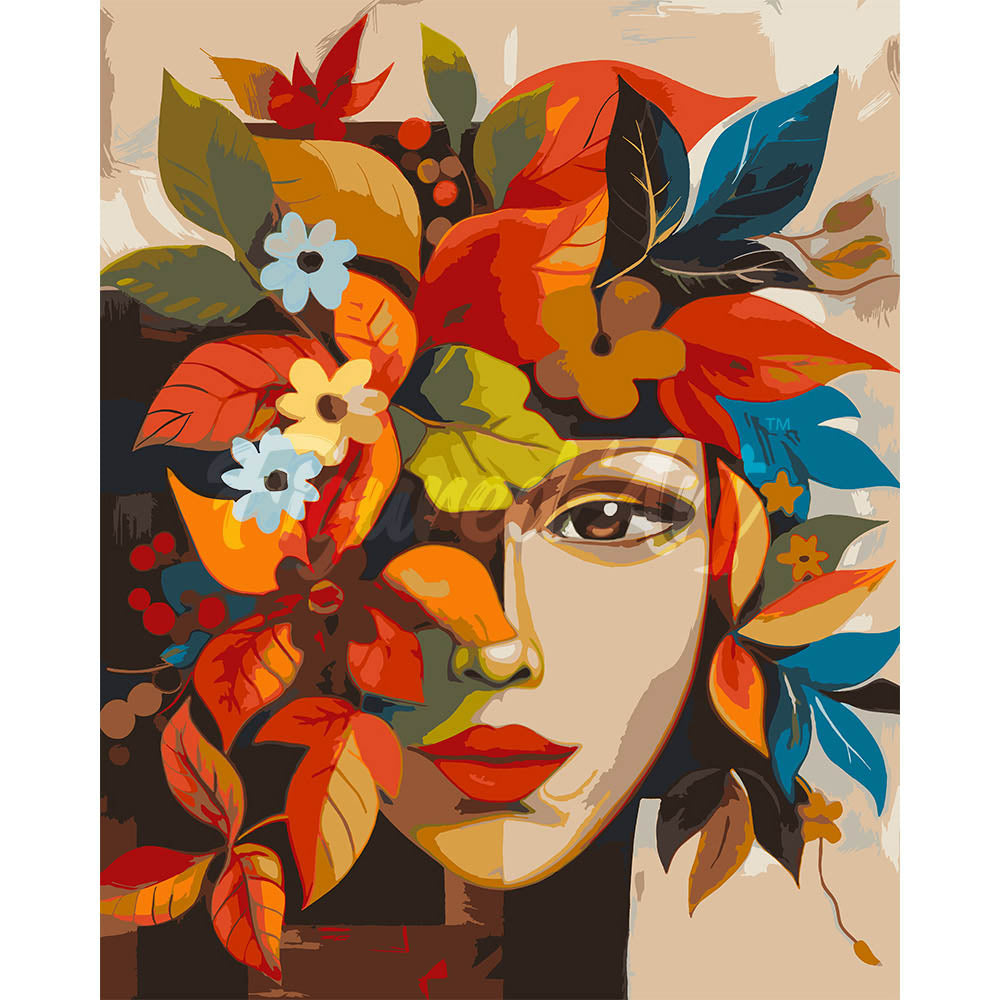 Picasso-Inspired Fall Flora Face