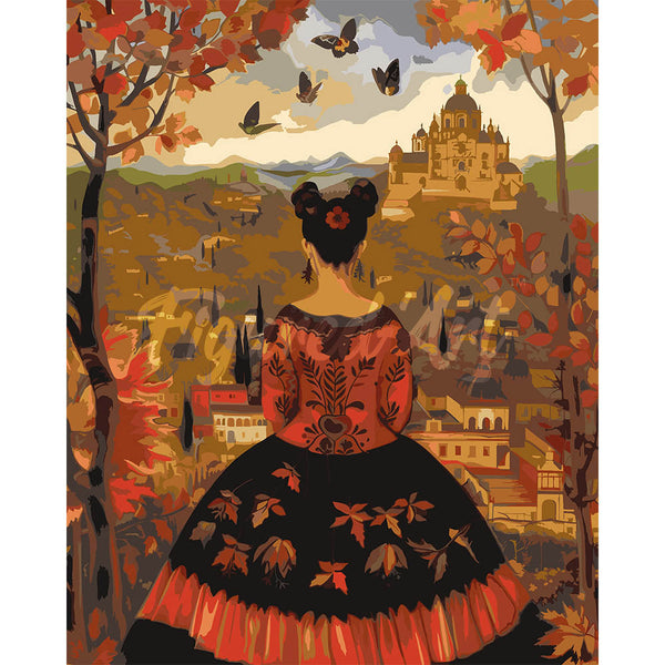 Frida Kahlo-Inspired Fall Lady