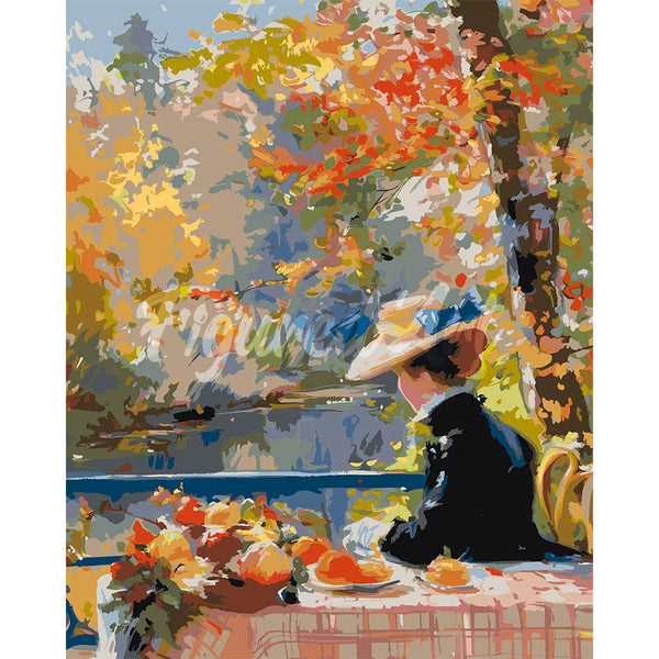 Renoir-Inspired Fall Lady