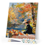 Paint by numbers kit Renoir-Inspired Fall Lady Figured'Art