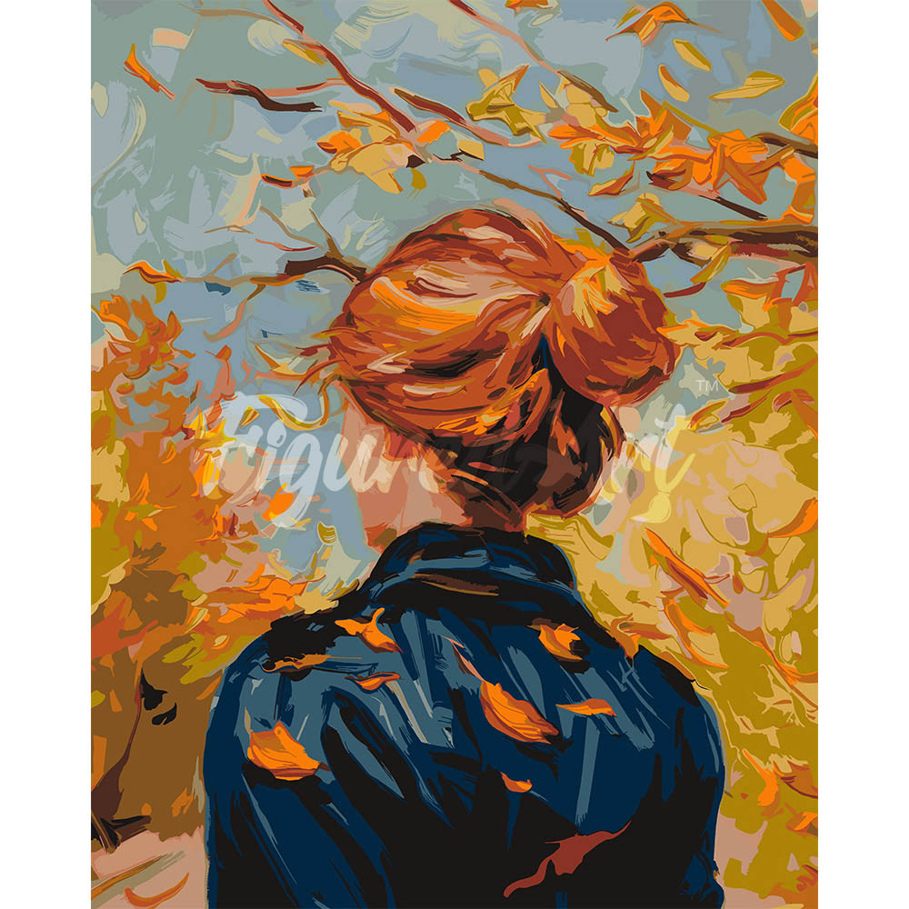 Van Gogh-Inspired Fall Lady