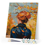 Paint by numbers kit Van Gogh-Inspired Fall Lady Figured'Art