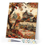 Paint by numbers kit Vintage Country Girl in Fall Figured'Art