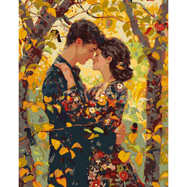 Klimt-Inspired Fall Embrace