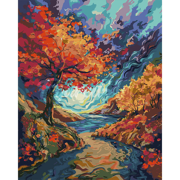 Van Gogh-Inspired Surreal Fall