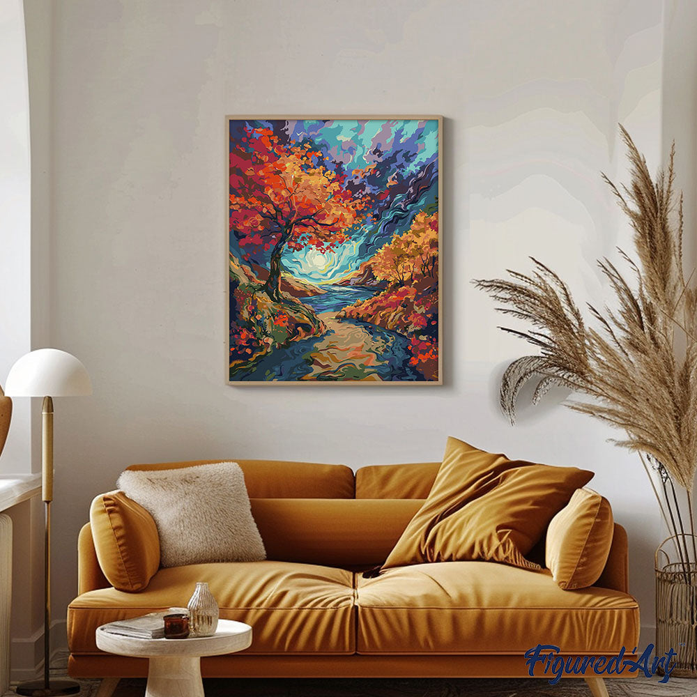 Van Gogh-Inspired Surreal Fall