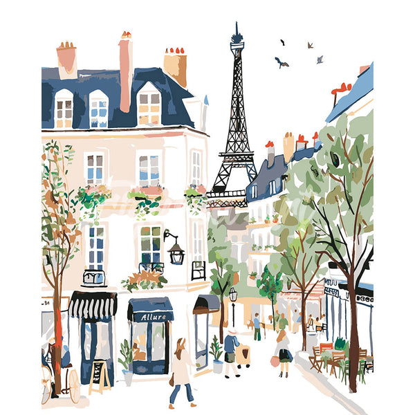 Watercolor Paris Street