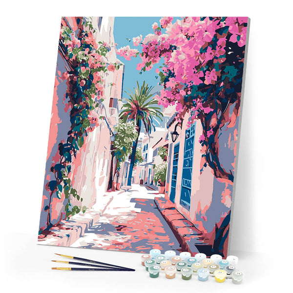 Paint by numbers kit Blooming Alley Figured'Art