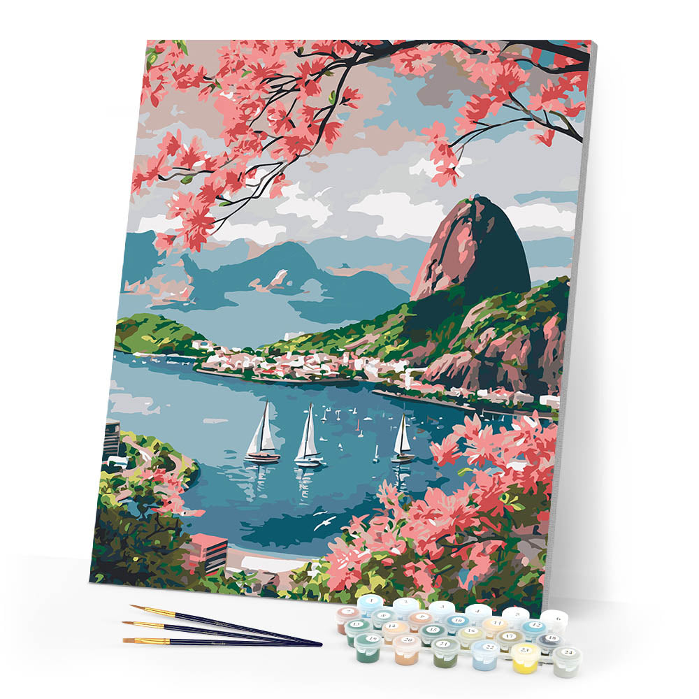 Paint by numbers kit Harbor of Rio de Janeiro Figured'Art