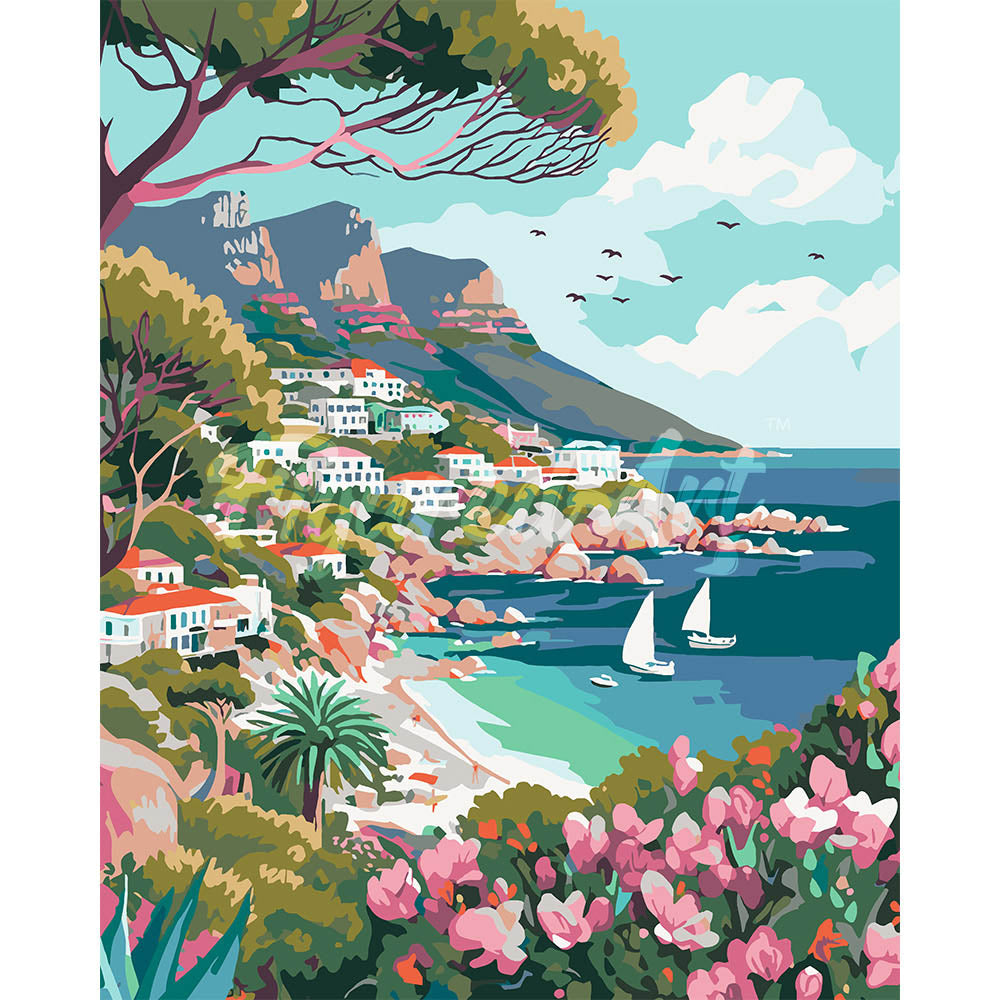 Coastal City in Spring