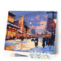 Paint by numbers kit Retro Japan Winter Street Figured'Art