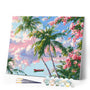 Paint by numbers kit for adults Tropical Dream Lagoon Figured'Art