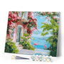 Paint by numbers kit for adults Seaside Pink Villa Figured'Art