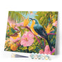 Paint by numbers kit Tropical Garden Birds Figured'Art