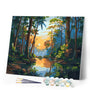 Paint by numbers kit Tropical Forest Lake Figured'Art