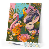 Paint by numbers kit Jungle Friends Figured'Art