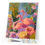 Paint by numbers kit Twin Flamingos Figured'Art
