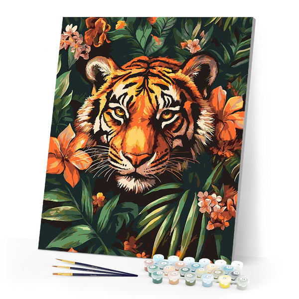Paint by numbers kit Tropical Tiger Figured'Art