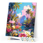 Paint by numbers kit Tropical Lake Figured'Art