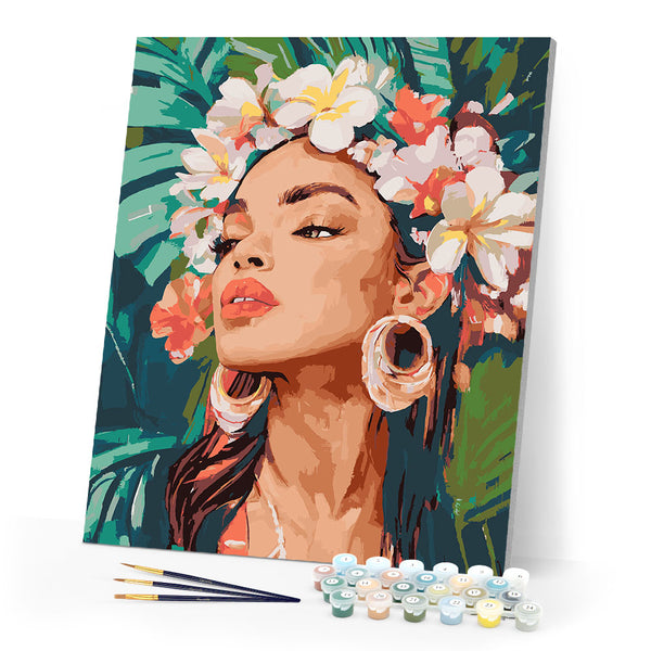 Paint by numbers kit Island Queen Figured'Art