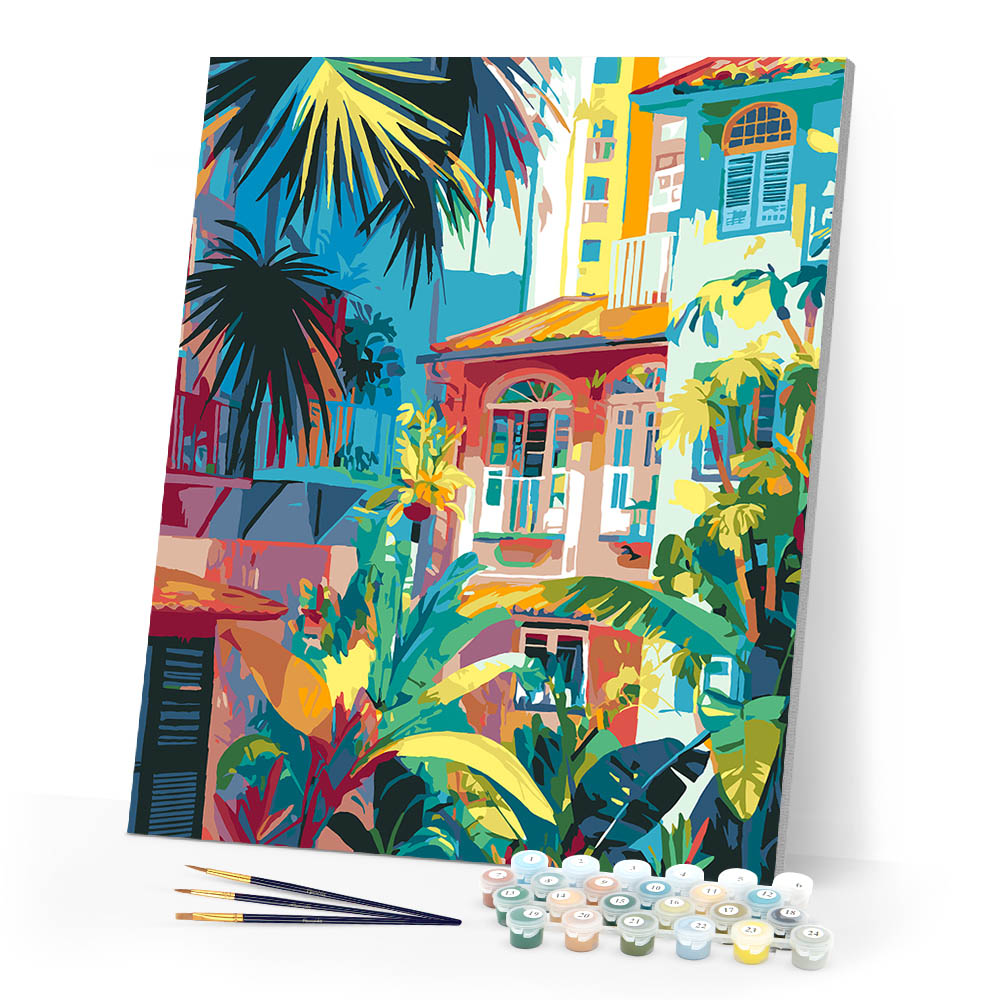 Paint by numbers kit Urban Jungle Figured'Art