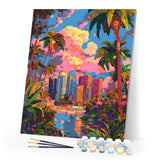 Paint by numbers kit Jungle Meets City Figured'Art