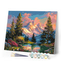 Paint by numbers kit Alpine Sunset Glow Figured'Art